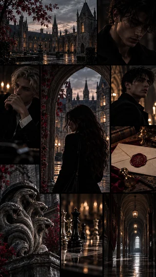 Illustration d’ambiance inspirée de My Bloody Princes Hellstone Academy