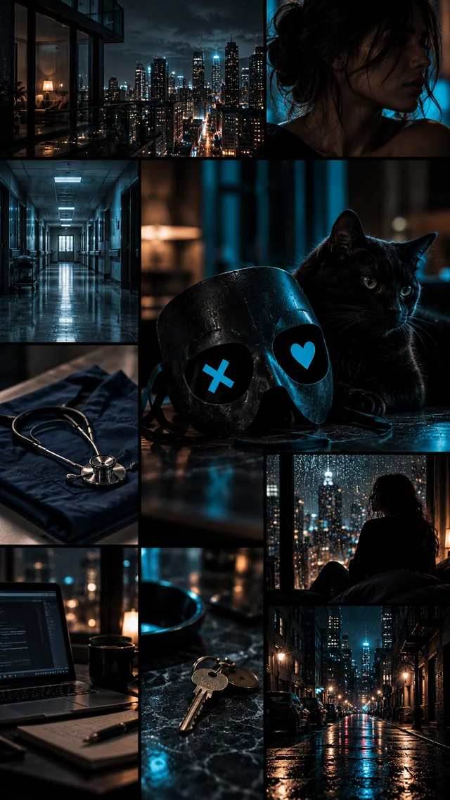 Illustration d’ambiance inspirée de Lights Out Derrière le masque
