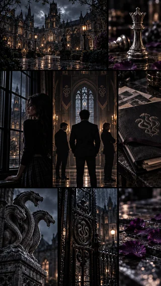 Illustration d’ambiance inspirée de Our Dark Queen Hellstone Academy