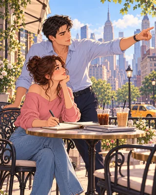 Illustration d’ambiance inspirée de Un été à New York