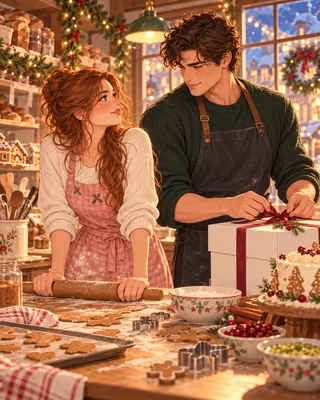Illustration d’ambiance inspirée de La boulangerie du pain d'épices